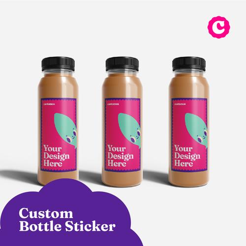 Jual Cetak / Print Custom Bottle Sticker | Stiker Label Botol - 8 x 12 ...
