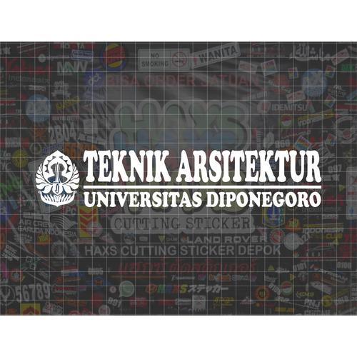 Jual Cutting Sticker Teknik Arsitektur Undip Ukuran 20x4 Cm Untuk Mobil ...