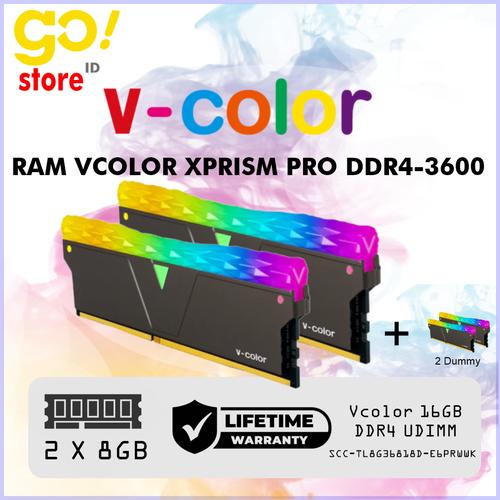 Jual RAM VColor XPrism PRO RGB KIT UDIMM DDR4 2x8GB RAM PC B/W + DUMMY ...