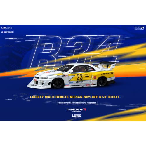 Jual Decal WHITE TONER SKYLINE R34 SILHOUETTE LBWK SERIES DIECAST 1/64 ...