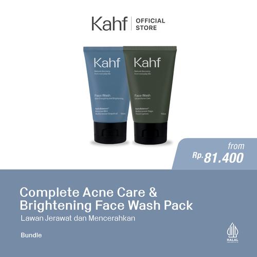 Promo Kahf Complete Acne Care & Brightening Face Wash Pack 100 ml x 2