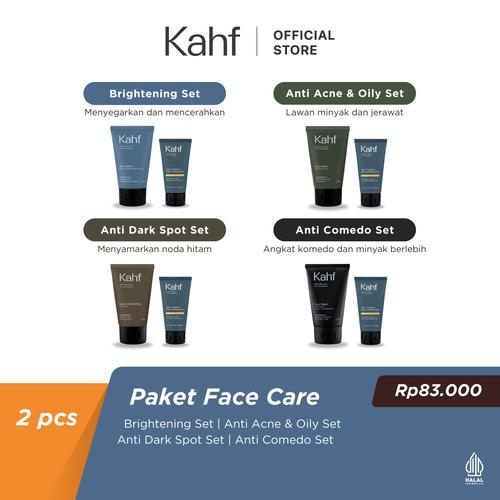 Promo Kahf Paket Face Care Isi 2pcs Face Wash & Sunscreen Anti Dark
