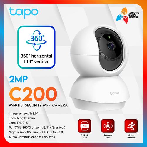 Promo TPLink TAPO C200 CCTV Indoor IP Camera Full HD 2MP WiFi 2 Way