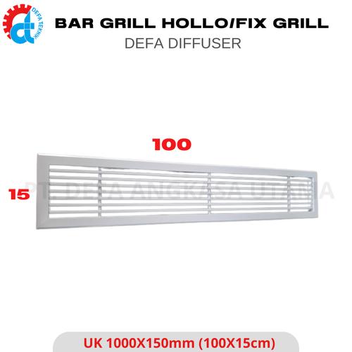 Jual Bar grille Exhaust AC/ Linear bar grille uk 1000 x 150mm Coating