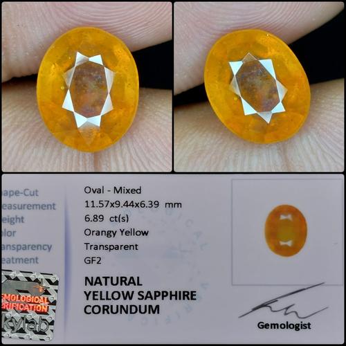 Promo Natural Yellow Sapphire Corundum Batu Yakut Permata Kuning