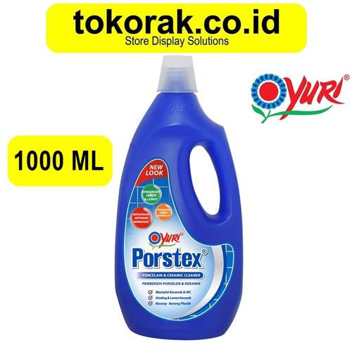 Jual YURI PORSTEX PEMBERSIH LANTAI PORCELAIN KERAMIK 1000 ML BLUE ...