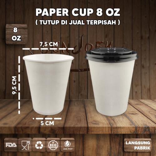 Promo HOT PAPER CUP | GELAS KERTAS MINUMAN PANAS | CUP PAPER 8 OZ ...