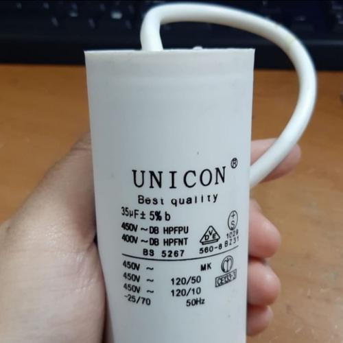 Jual KAPASITOR (Capasitor) RUNNING UNICON 35uf 450VAC TYFE KABEL ...