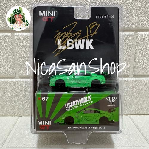 Jual MINI GT 67 LBWK Nissan GTR R35 Light Green LB Works Exclusive RHD ...