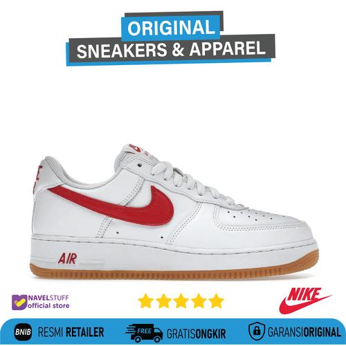 Jual NIKE Air Force 1 Low Retro White University Red Gum