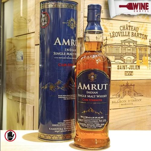 Promo INDIAN WHISKY Amrut Single Malt Cask Strength Whiskey India 700mL
