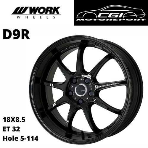 WORKエモーション D9R ブラック 18インチ 10.5J 5H114.3 +23 アルミ