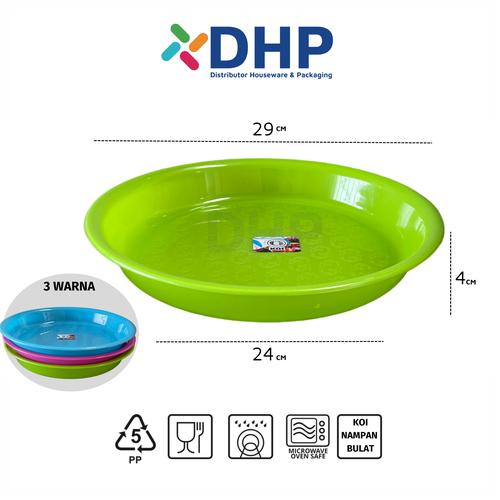 Distributor Houseware Promo Nampan KOI BULAT Plastik Tray Warna Baki Besar Kotak Serbaguna ...