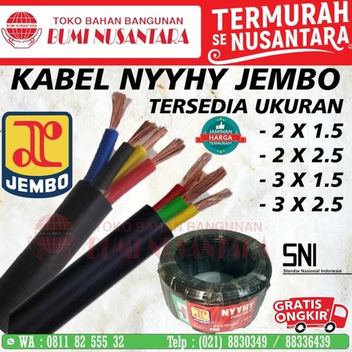 Jual KABEL LISTRIK 3x2.5 NYYHY JEMBO SERABUT 450/750V METERAN/ROLL 50M ...