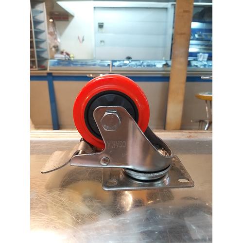 Jual Roda Trolley PU Osaka Bracket Stainless Steel Diameter : 4