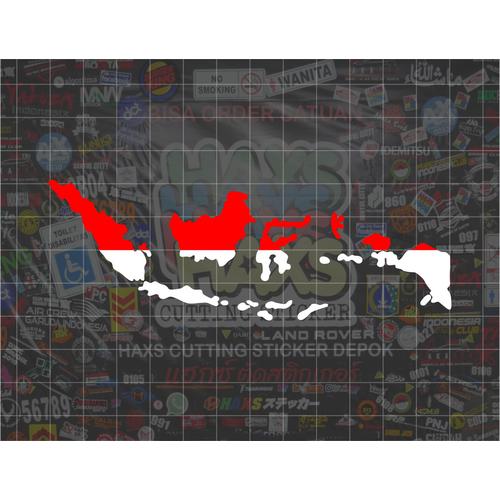 Sticker Kota Jual Cutting Sticker Peta Indonesia Ukuran 12 Cm 2 Warna Untuk Motor ...