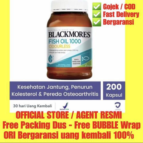 Jual Blackmores Odourless Fish Oil 1000 Minyak Ikan Omega 3 DHA Vit