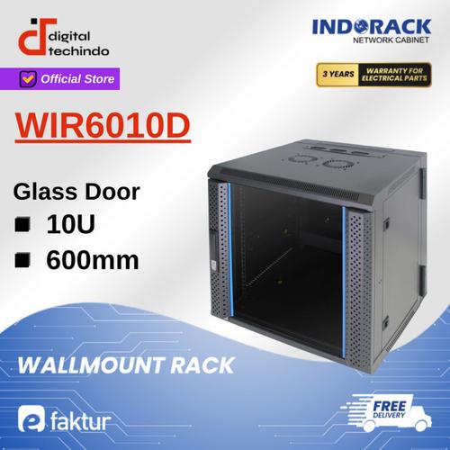 Promo WIR6010D Wallmount Rack 10U INDORACK Depth 600mm Double Door Rak ...