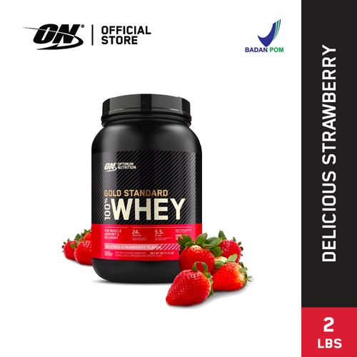 Promo Optimum Nutrition Gold Standard Whey 2 lbs Delicious Strawberry Strawberry Cicil 0 3x