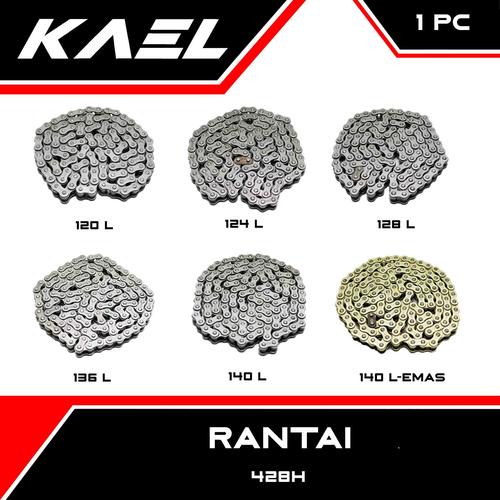 Promo Rantai Roda Motor 428H 120L 124L 128L 136L 140L Silver Emas Rante ...