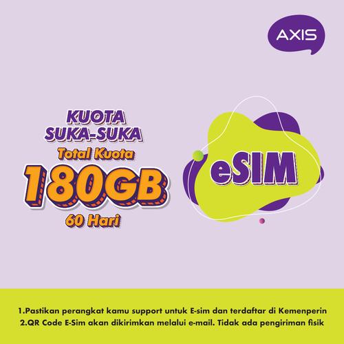 Promo AXIS eSIM Kuota SukaSuka 12GB 60 hari Sosmed/Chat Jakarta