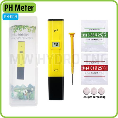 Jual Alat Ukur Air Hidroponik pH Meter ATC (Pen Type PH009) Yellow Kab. Tangerang MW