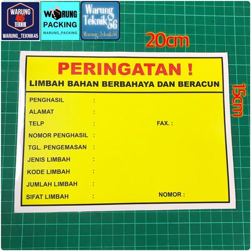 Jual Stiker Sticker Label Tanda Simbol K3/ Limbah B3/ Tong Keranjang ...