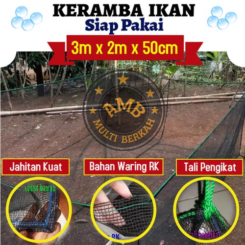 Jual Keramba Ikan Jaring Apung Ukuran 3m x 2m x 50cm - Waring RK Hitam ...