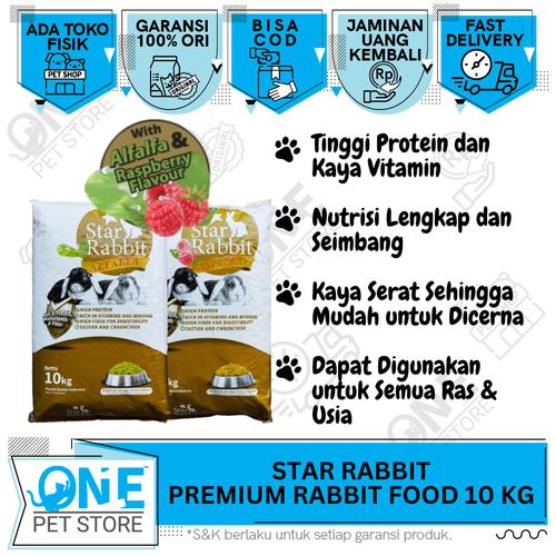 Jual Star Rabbit 10 Kg All Stage/ Premium Rabbit Food / Pakan Pelet ...