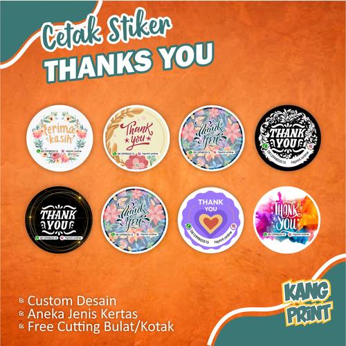 Promo Stiker Label Thanks You - Stiker HVS - Kota Bekasi - Kang Print ...