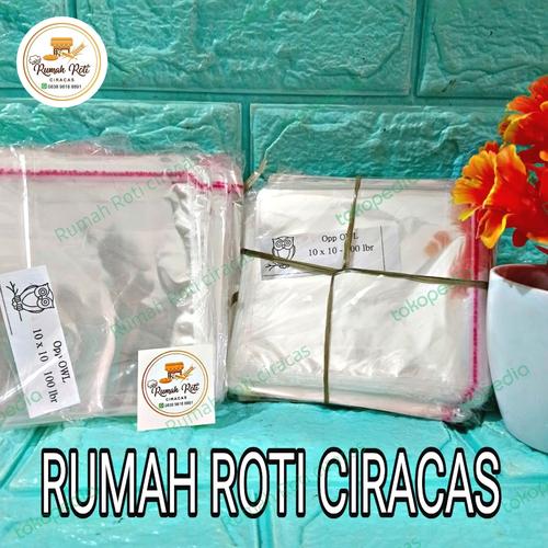 Opp Roti Polos Jual PLASTIK OPP ROTI BENING LEM PEREKAT PUTIH POLOS 10X10 BUNGKUS ...