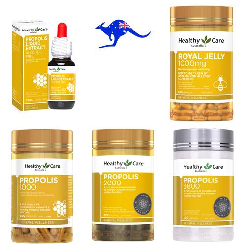 Jual Healthy Care Propolis 2000mg 3800mg 3800 1000 2000 mg 200 Capsules ...