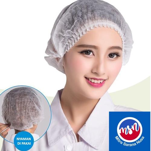 Jual Hairnet Medis Penutup Kepala Rambut Head Mob Surgical Shower Nurse ...