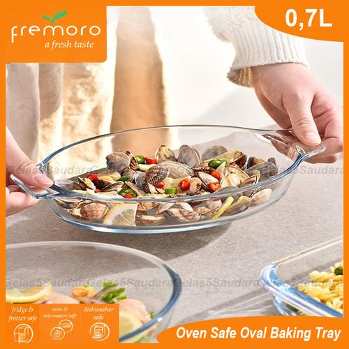 Jual FREMORO Loyang Baking Oval Kaca Oven Oval Dish