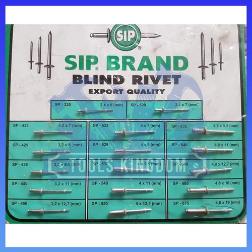 Jual Paku Rivet SP 550 / Blind Rivet SIP Brand 4mm x 12,7mm - Jakarta ...