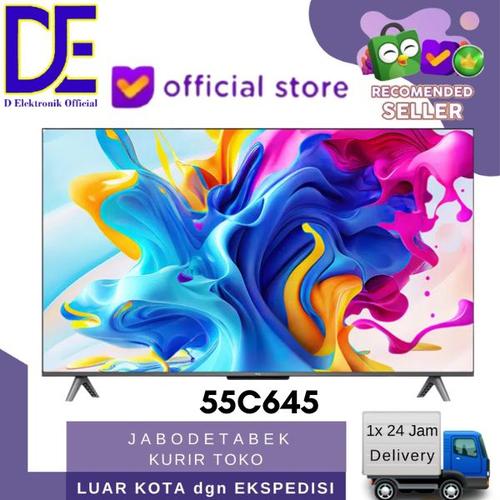 Promo TCL 55C645 Qled 55 Inch C645 4K HDR 10+ Dolby Vision Atmos Google ...