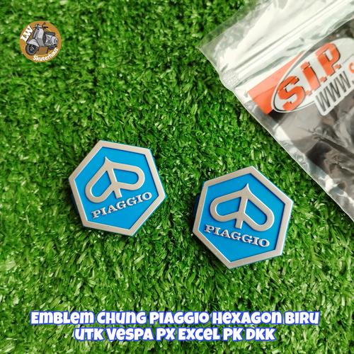 RMS Piaggio Cascade Emblem – 49x43mm Aluminum, Fits Vespa Sprint / Veloce