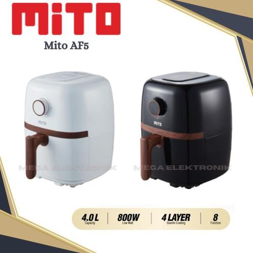 Jual Mito AF5 Air Fryer Wood Series Kapasitas 4 Liter Black/white