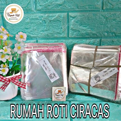 Opp Roti Polos Jual PLASTIK OPP ROTI BENING LEM PEREKAT PUTIH POLOS 11X11 BUNGKUS ...