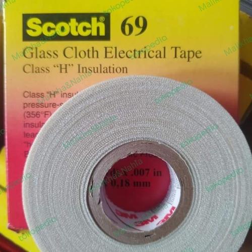 Jual Isolasi 3M Scotch 69 / Glass Cloth Electrical Tape Jakarta