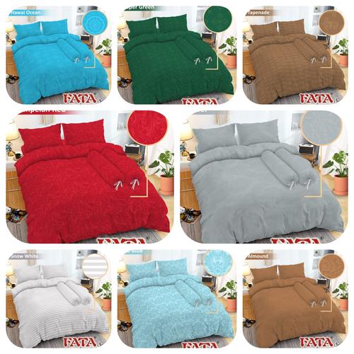 Jual Bedcover Set Single Fata Polos Emboss 120x200 cm Blossom