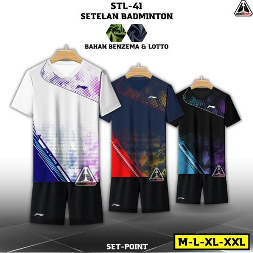 Jual STL SETELAN BADMINTON LINING DEWASA SETELAN BULUTANGKIS PRINT - STLNPOINT-PUTIH, XXL - Kota 