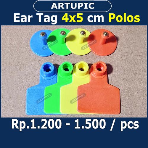Jual Ear Tag 4x5 cm POLOS ECERAN Eartag Hewan Ternak Sapi Babi Kambing ...