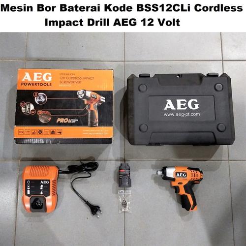 Jual Mesin Bor Baterai BSS12CLi Cordless Impact Drill AEG 12 Volt