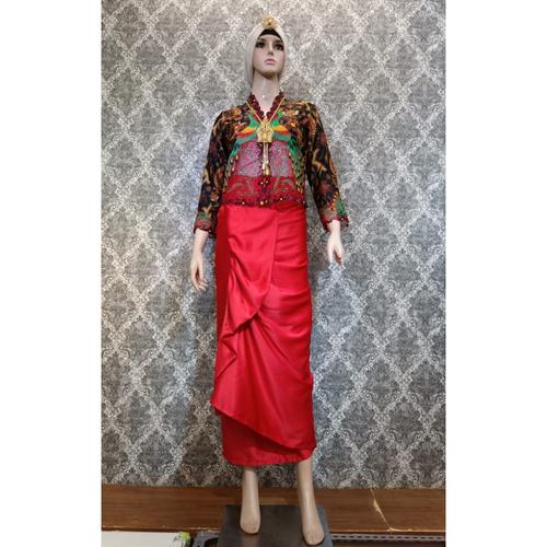 Jual Modeluv - Set Rok Bolero Merak Rok Rample Premium - Putih Merah ...