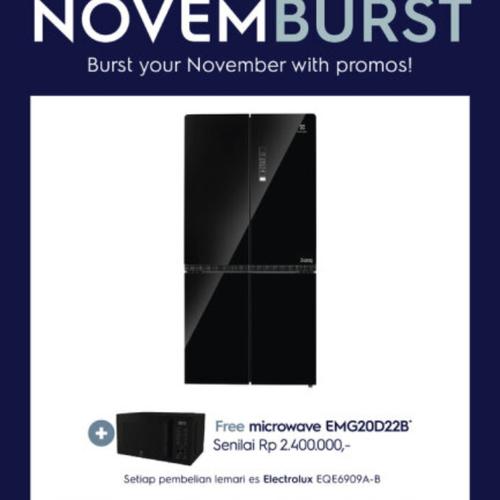 Promo kulkas 4 pintu Electrolux EQE 6909 A / EQE 6909A / EQE6909A hitam