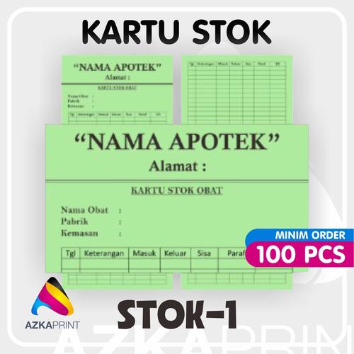 Jual Cetak Kartu Stock / Persediaan Barang, Kartu Iuran, Kartu Absen ...