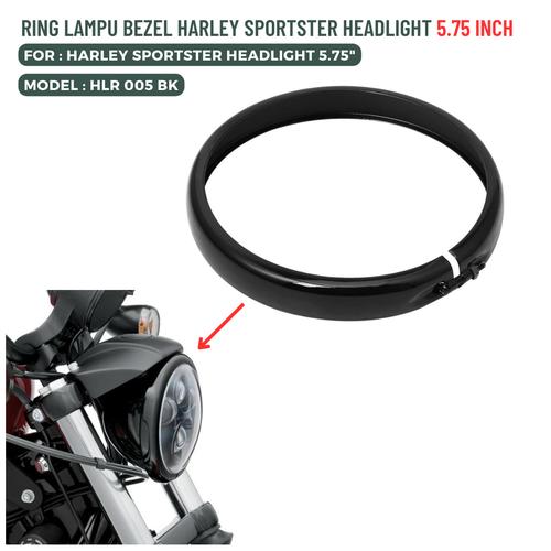 HDBUBALUS Black Motorcycle 5.75" Black Headlight Cover Housing Holder Bucket Fit For Harley Sportster Softail Dyna