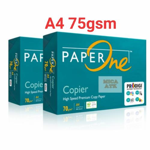 Jual Kertas HVS A4 75 Gsm Paper ONE 1 Rim 500 lbr Print & Copy Original ...