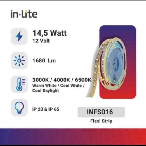 Jual Led Strip Inlite In-Lite INFS016 14.5 Watt Stripe Flexi 14,5W 120 ...